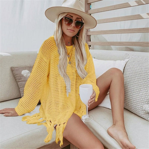 White Mesh Bikini Cover-up
