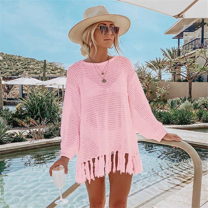 White Mesh Bikini Cover-up