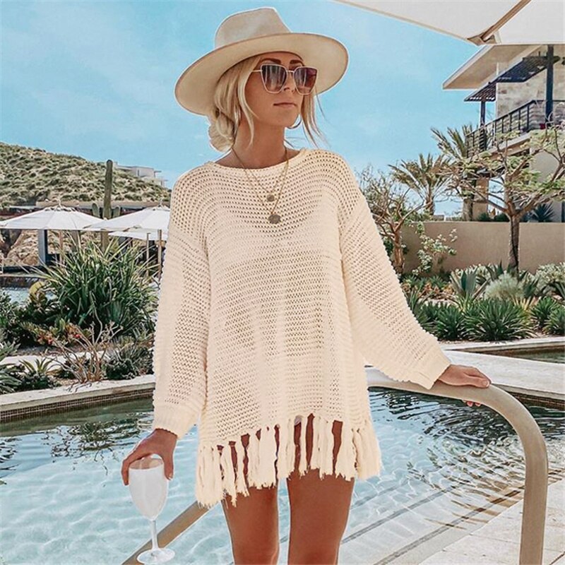 White Mesh Bikini Cover-up
