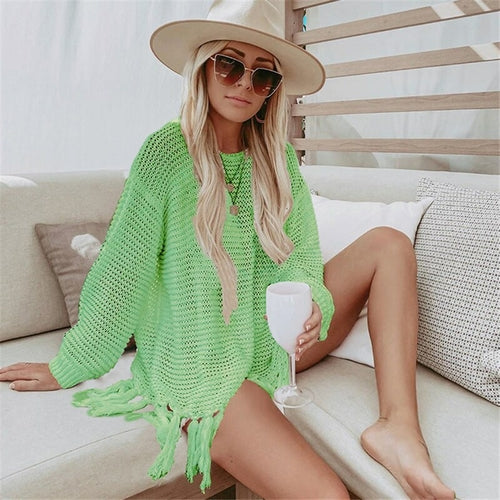 White Mesh Bikini Cover-up