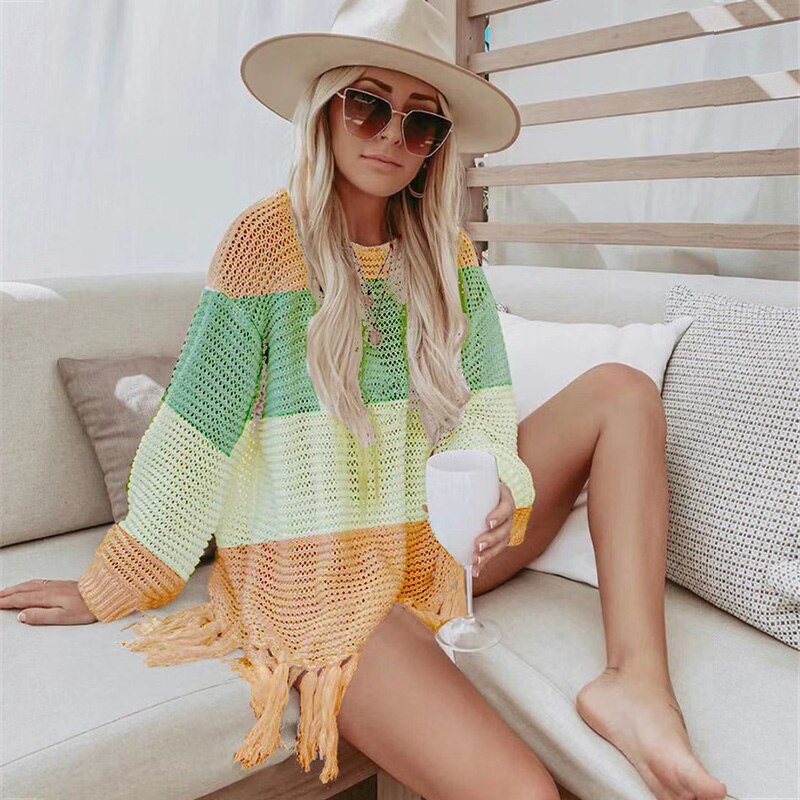 White Mesh Bikini Cover-up