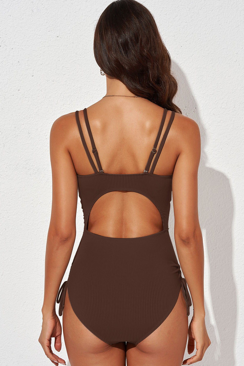 Tied Cutout Plunge Swimsuit