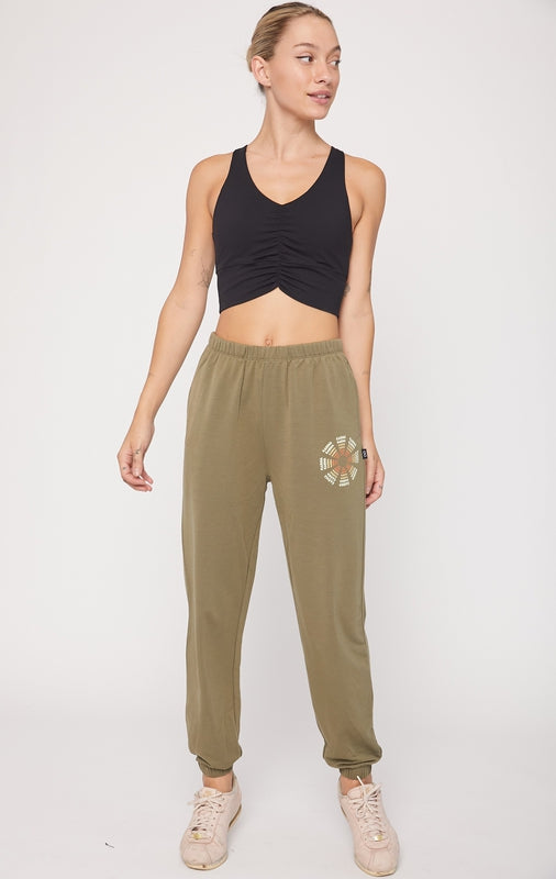 Karma Graphic Viscose Blend Sweatpants