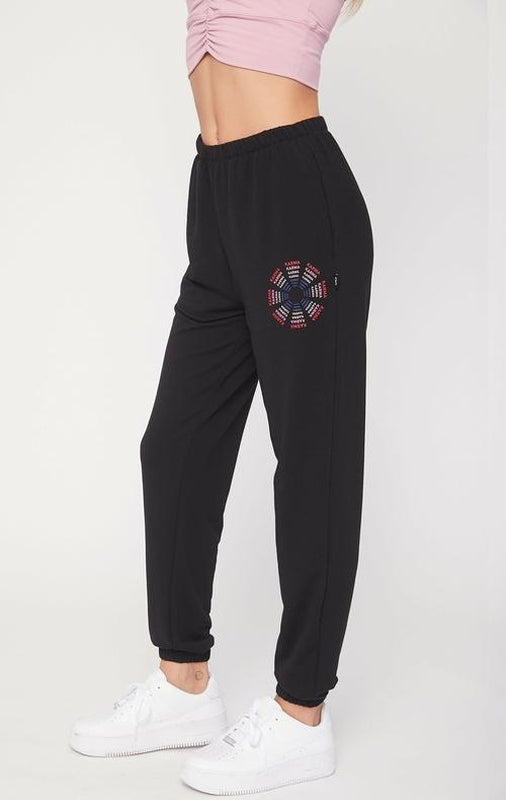 Karma Graphic Viscose Blend Sweatpants