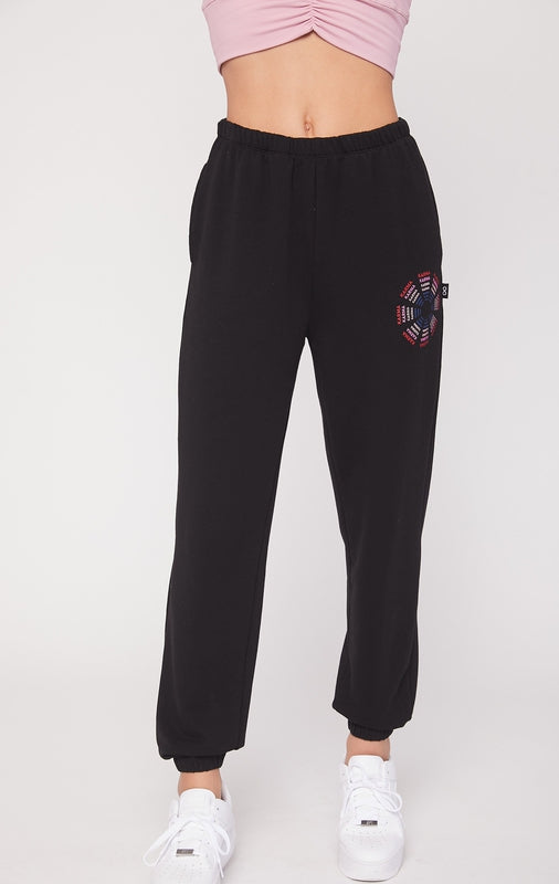 Karma Graphic Viscose Blend Sweatpants