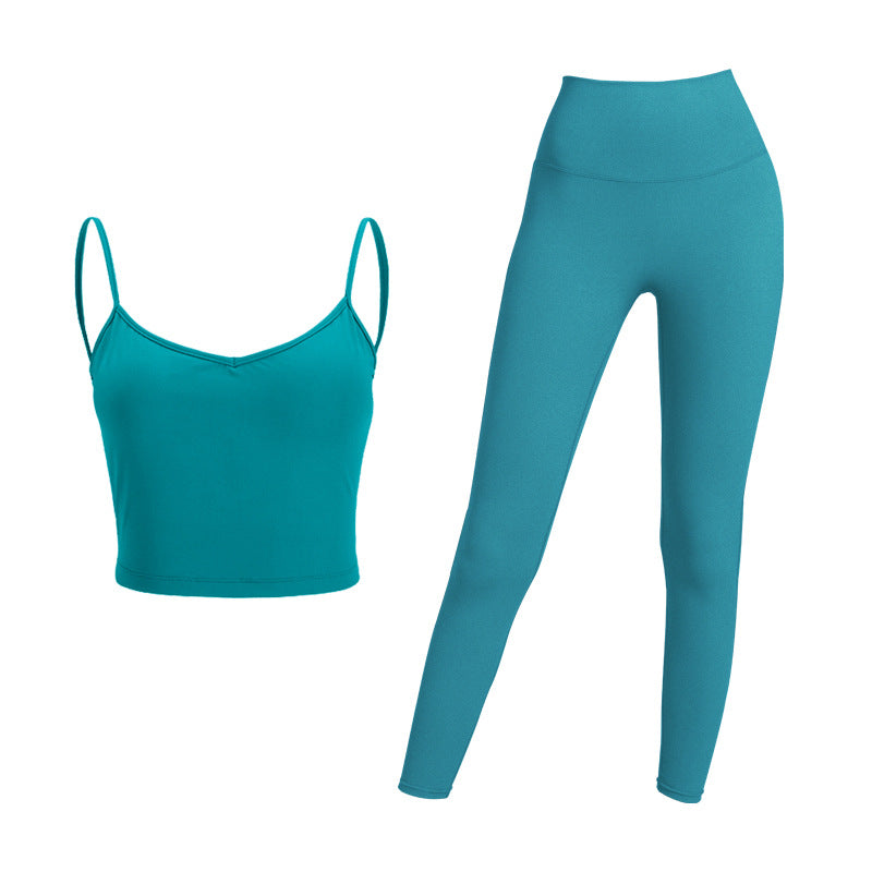 Two-Piece Sling Tank And Quick-Drying Fitness Suit