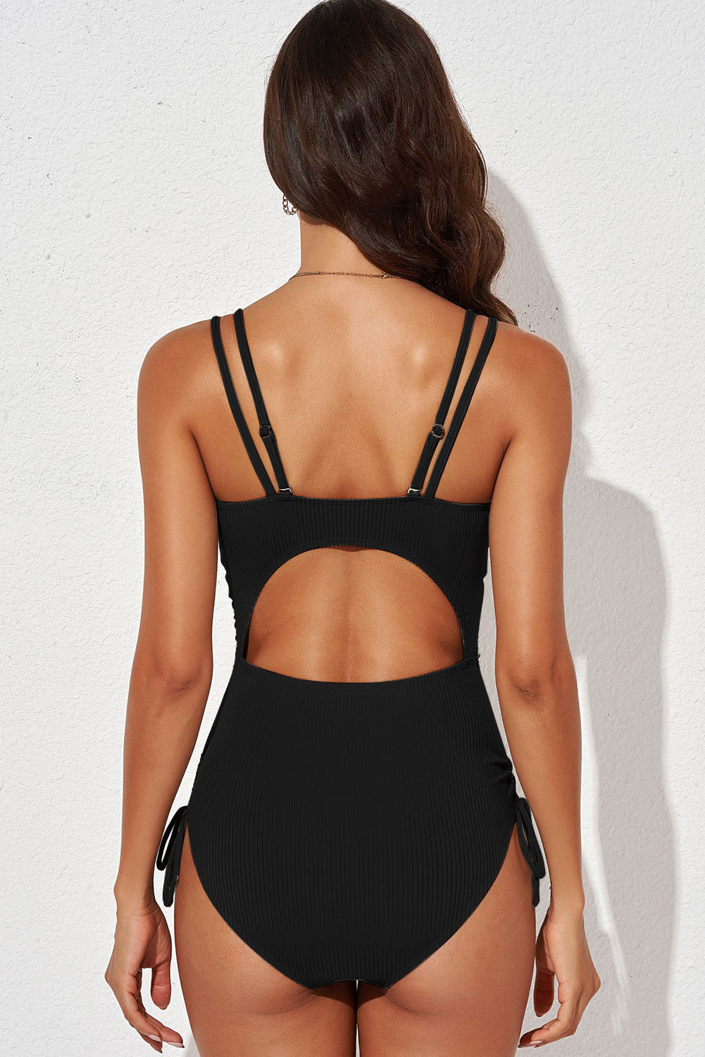 Tied Cutout Plunge Swimsuit