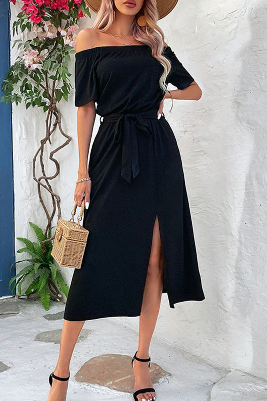 Off-Shoulder Black Dress