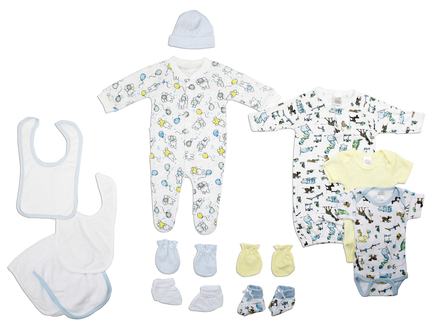 Bambini Neutral Newborn Baby 13 Pc Layette Baby Shower Gift Set