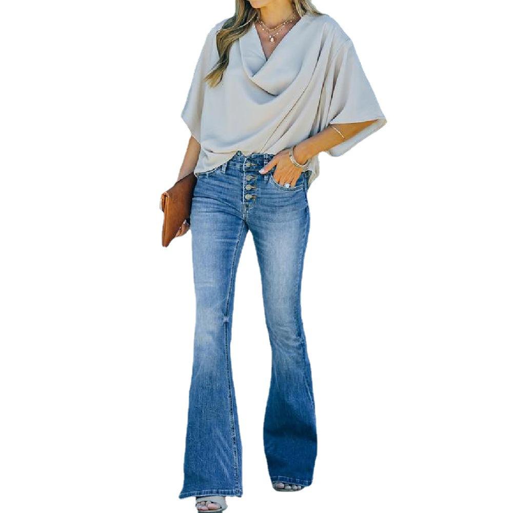 Mel's Classic Stretchy Flare Bell Bottom Jeans