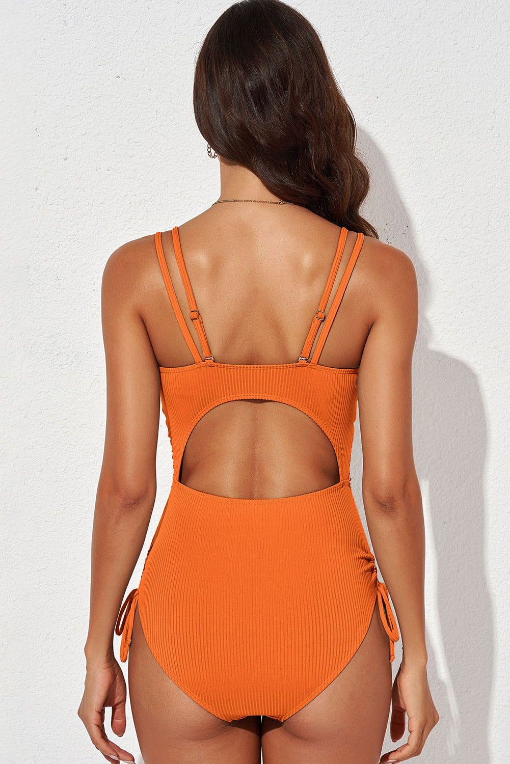 Tied Cutout Plunge Swimsuit