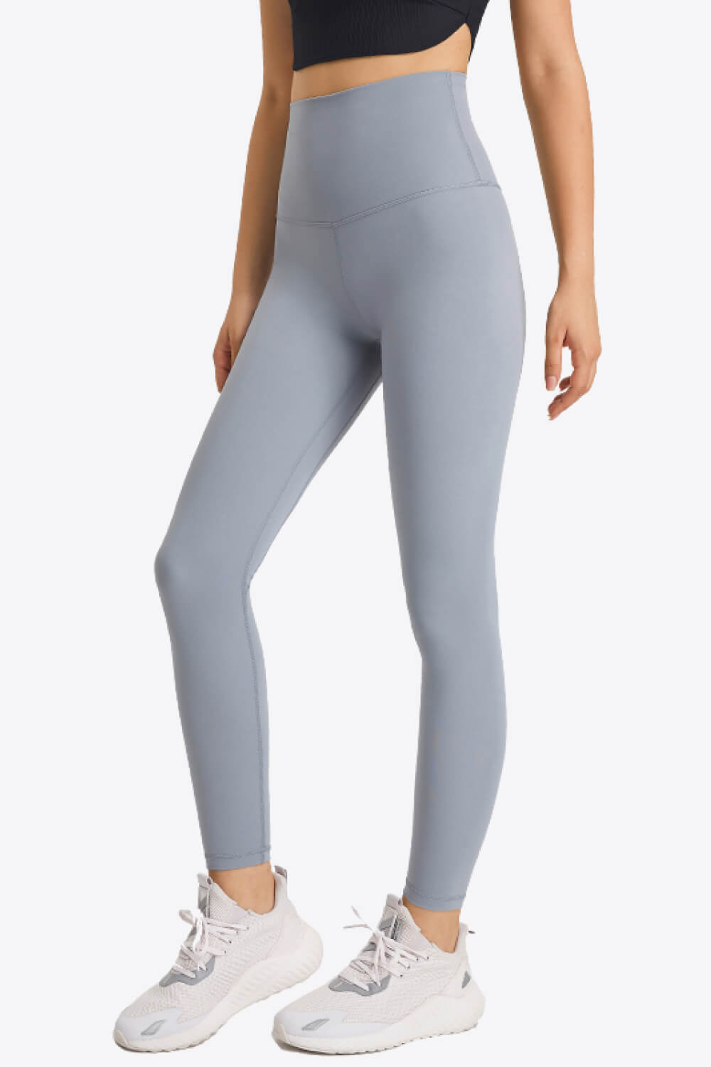 HSR Seamless Soft Cotton Leggings for Women - High Waisted Tummy Control No  See Through Workout Yoga Pants ((26-30 Inch), Gray) : Amazon.in: Fashion